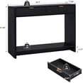 thumbnail image 6 of WIRRYTOR Console Table with Drawers, Modern Sofa Table for Living Room, Narrow Sofa Table with Wood 2 Drawer and Open Storage Shelf, Black, 6 of 7