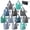Black Navy Teal Royal Grey White Blue Moss-12, variant on Reusable Grocery Bags Lightweight Durable Shopping Washable Foldable 12 Pack Xlarge Classic Geometric Design Gift Tote With Elastic Band And Separated Zipper Storage Pouch