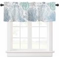 thumbnail image 2 of Kitchen Curtains Valances for Small Windows, Summer Ocean Short Curtain Valance for Living Room, Sea Conch Shell Rod Pocket Blinds Window Printed Drapes 1 Panel 54x18 Inch, 2 of 6