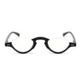 thumbnail image 3 of 4 Pairs of Blue Light Blocking Half Rimless Black Reading Glasses for Women Men Half Moon Fashion Spring Hinge plastic Readers +3.00, 3 of 7