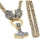 thumbnail image 1 of 2026 Thorhammer Necklace Men's Acsergery Hammer | Viking Chain Stainless Steel Koenig Chain, 1 of 5