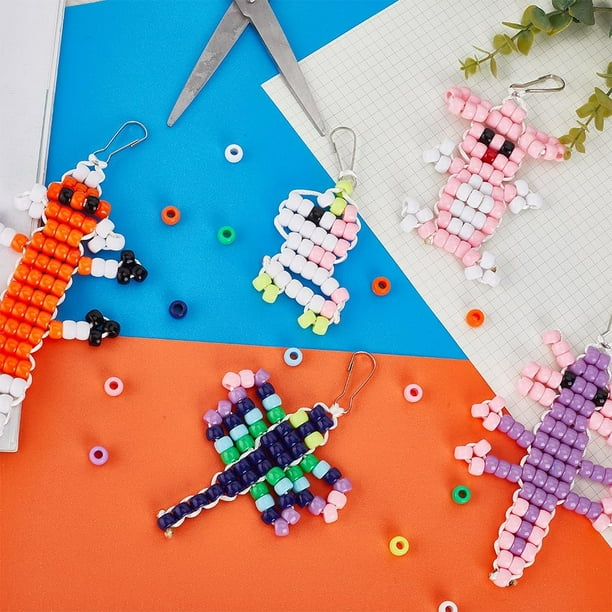 Box DIY 10 Sets Pony Bead Animal Kit Pony Beads Set Bead Animals