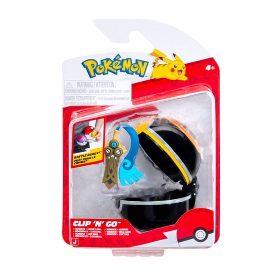 Pokemon Clip ‘N’ Go Honedge and Luxury Ball - Includes 2 inch Battle Figure and Luxury Ball Accessory