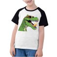 thumbnail image 4 of RXIRUCGD 2025 Vêtements d'Été pour Enfants Tout-Petits Garçons Filles Mode Mignon Col Rond Imprimé Manches Courtes Haut, 4 of 7