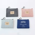 thumbnail image 4 of Unisex Pencil Bag Travel Cosmetic Makeup Bag Toiletry Case Wash Storage Organizer Red Canvas, 4 of 6