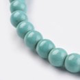 thumbnail image 3 of 1 Strand Dyed Light Sea Green Round Synthetic Turquoise Beads Strands 6mm Hole: 1.2mm about 67pcs/strand 15.75 inch, 3 of 3