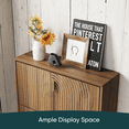 thumbnail image 3 of Algherohein Shoe Cabinet Entryway with 2 Flip Drawers,16-20 Pairs Modern Shoe Storage Cabinet,Walnut, 3 of 7