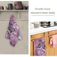 thumbnail image 3 of Dreamtimes Spring Ethnic Butterfly Purple Hand Towels 2 PCS, Kitchen Towel Ultra Soft and Highly Absorbent,Decorative Fingertip Face Towel for Bathroom Hotel, 28.3"x 14.4", 3 of 6