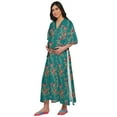 thumbnail image 2 of Moomaya Women Cotton Maternity Kimono Kaftan Long Maxi Dress Clothing, 2 of 5