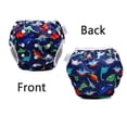thumbnail image 3 of ONLYSHE 2 Pack Baby Toddler Swim Pant Snap One Size Adjustable Reusable Unisex Baby Swim Diaper 8-36lbs, 3 of 10