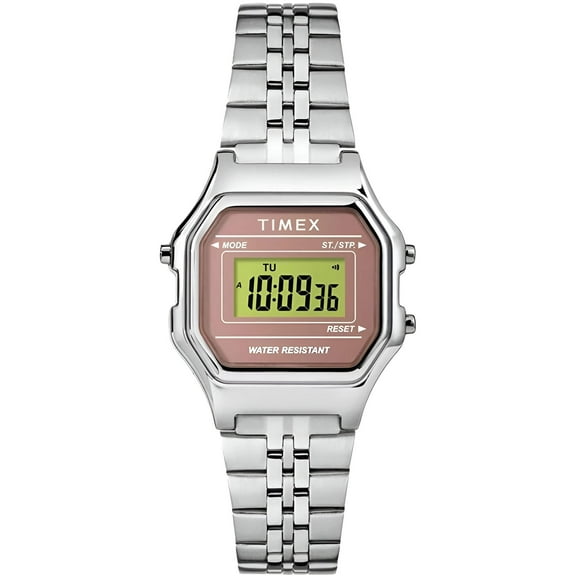 Timex TW2T48500 Women's T80 Silver Steel Bracelet Digital Watch