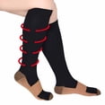 thumbnail image 4 of Men Women 20-30mmHg Knee High Compression Socks Calf Support Tube Stockings, 4 of 7