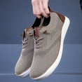 thumbnail image 1 of Hombres Zapatillas Knit Walking Shoes de la caja ancha Minimalista Slip sobre zapatillas de deporte descalzo para al aire libre en interiores, 1 of 7