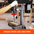 thumbnail image 6 of 13" Benchtop Drill Press with 7.5A Pure Copper Motor, Variable Speed 288-3084 RPM, Durable Tabletop Drilling Machine for Wood and Metal, 6 of 8