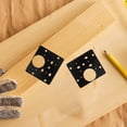 thumbnail image 4 of OULII 2Pcs Black Stainless Steel Hinge Repair Brackets for Damaged Hinges 3.3X3.1X0.2In, 4 of 8