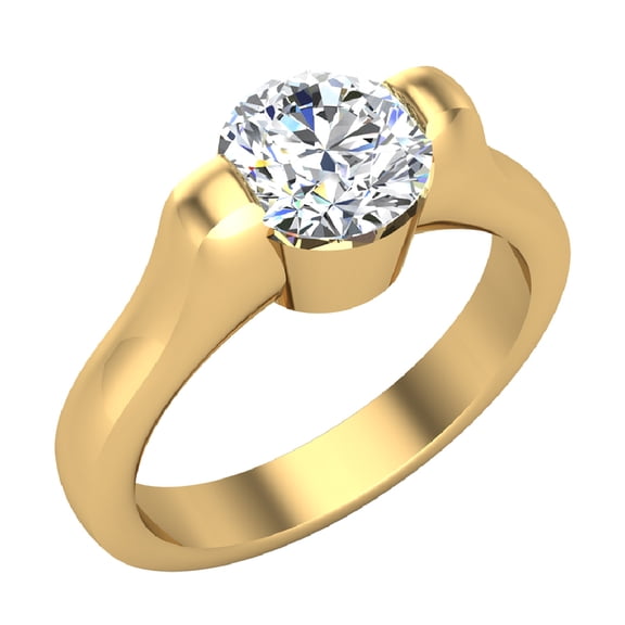 Round Brilliant Cut Solitaire Diamond Engagement Ring 1.00 carat total weight 14K Gold (G,I1)