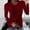 Wine, variant on OKBOP Womens Tops-2023 Fall Solid Slim Lace Floral Shirts Crewneck Long Sleeve Tunic Tops Pullover