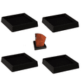 thumbnail image 2 of Artrylin 3x3 Square Rubber Furniture Caster Cups,4Pcs Caster Cups for Hardwood Floors，Anti-Sliding Furniture Pads Bed Stopper Floor Protectors with Grip - Protect Any Flooring,Black, 2 of 9