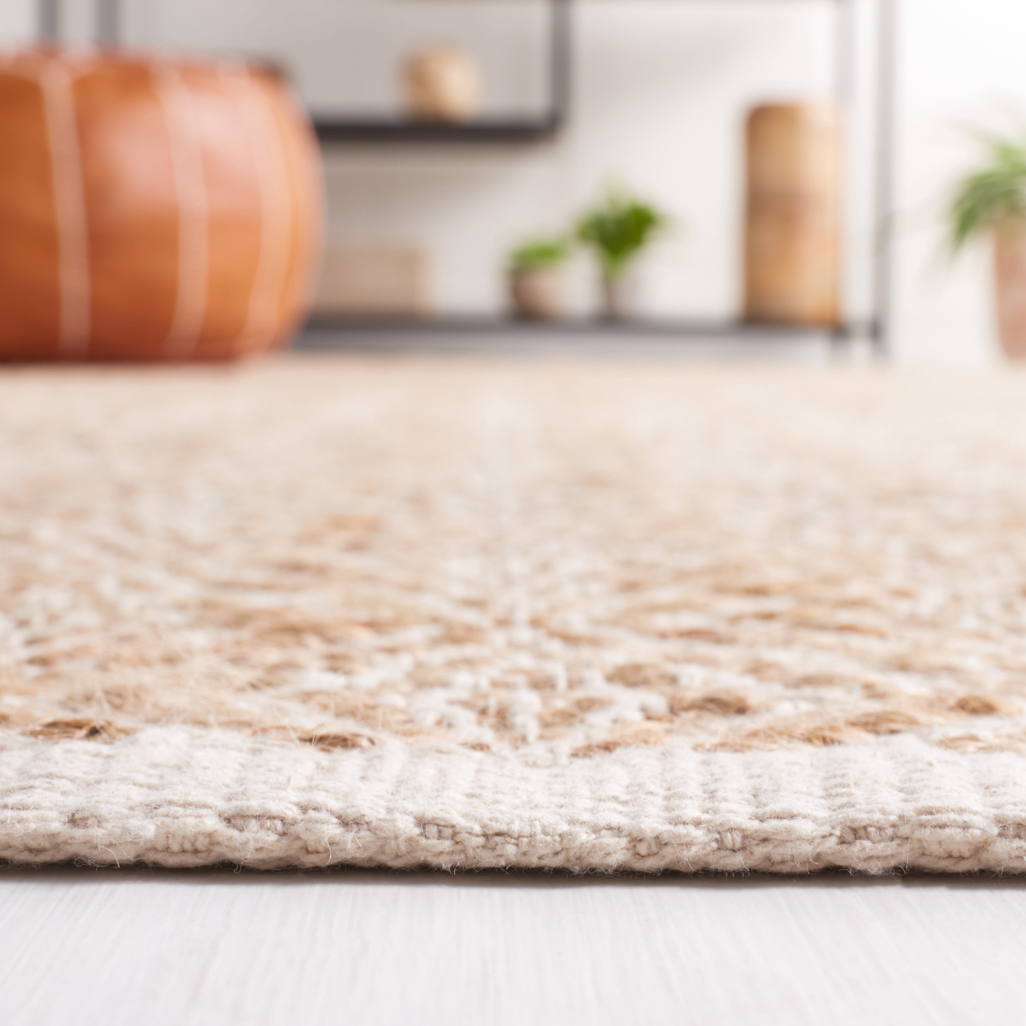 SAFAVIEH Natural Fiber Balfour Geometric Area Rug, Natural/Beige, 4' x 6'