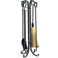 thumbnail image 2 of UniFlame 5 Piece Black Wrought Iron Heavyweight Rustic Fireset with Crook Handles, 2 of 2