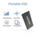thumbnail image 4 of KOOTION 1TB Portable External SSD Read/Write Speed up to 560MB/s & 510MB/s High Speed Transfer USB 3.1 USB-C Drive Ultra-Slim Mobile Solid State Drive for Laptop, Tablet, PC and Android Phone, Black, 4 of 7