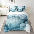 thumbnail image 2 of Manfei Aesthetic Marble 7-Piece Bedding Comforter Set,Luxury Style King Bedding Sets,Blue Splash Ink Bed Sheets For Teens,Breathable Bedroom Decor, 2 of 8