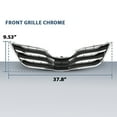 thumbnail image 3 of Front Bumper Upper Grille Chrome Shell And Black Insert Fit For Toyota Camry XLE 2010-2011, 3 of 10