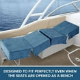 thumbnail image 6 of Hudson Comfort Back to Back Boat Seat Covers - Replacement Boat Seat Covers, Super Soft Microfiber Stretchable Fabric, Boat Covers for Damaged Seats, Blue, 6 of 9