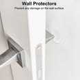 thumbnail image 4 of Uxcell 2 juegos de topes de puerta fuertes con soporte autoadhesivo y protectores, plata/negro, 4 of 7