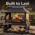 thumbnail image 6 of Sunnydaze Backyard Blaze 29" Rectangle Bronze Finish Steel Outdoor Fireplace with Log Storage, 6 of 22