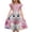 D, variant on Auroural Girls Dresses Size 9 Long Dress Children's Summer Printing Double-Layer Pleated Sleeve Dress For 5-14 Years Old