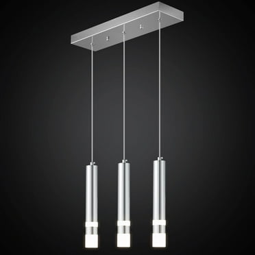 ZHLWIN 3-Light Modern Pendant Light Kitchen Fixture with Dimmable LED Chrome Mini Pendant Lighting for Diningroom Kitchen Island Study