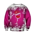 thumbnail image 1 of Ediodpoh T-Shirt de Sport à Col Rond de Noël pour Homme à Manches Courtes d'Hiver T-Shirt de Sport à Col Rond Chandail à Col Rond pour Homme Violet_003 TG, 1 of 4