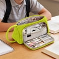 thumbnail image 6 of Lunxisen 1 Pcs Pencil Case Organizer Large Capacity Multi Compartment Zipper Pouch For Office Supplies Stationery Storage, 6 of 9