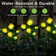 thumbnail image 4 of SHIKAN Solar Outdoor Lights Waterproof, Flower Stake Lights for Garden Decor, Pathway Lights for Lawn Backyard Walkway Patio Yard Decoration Landscape Lighting Auto on/off, Festival Gift Yellow Rose, 4 of 7