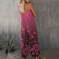 thumbnail image 6 of Summer Saving Wycnly Womens Jumpsuits Summer Casual Loose Wide Leg Spaghetti Strap Maxi Jumpsuits Overalls Trendy Leaves Print Crewneck Sleeveless Long Rompers for Women, 6 of 7