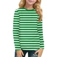thumbnail image 2 of Going Out Tops for Junior Toddler Girl Long Sleeve Shirts Soft Cotton T-Shirts Baby Girls Crewneck Basic Tees Tops for 18M-5T, 2 of 6