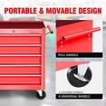 thumbnail image 2 of POWANLI 5-Drawer Rolling Tool Chest with Wheels Multifunctional Tool Chest Portable Tool Storage Cabinet with Locking System for Garage Workshop Warehouse Repair Shop, 2 of 5
