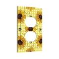 thumbnail image 2 of ZICANCN Outlet Covers Wall Plate, Abstract Sunflower Floral Checked Light Switch Cover Decorative, Duplex Toggle Combo 1-Gang, 2 of 9