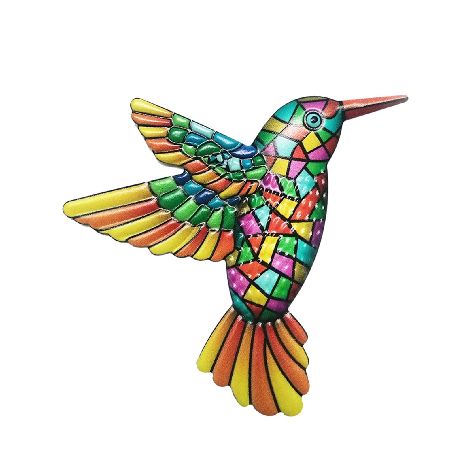 Metal Hummingbird Wall Art Decor, Metal Birds Outdoor Wall Sculpture Decoration Hanging for Deck