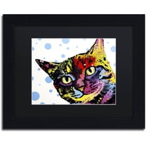 Trademark Fine Art "The Pop Cat" Canvas Art by Dean Russo, Black Matte, Black Frame