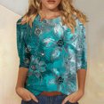 thumbnail image 2 of Womens Tunic Tops Dressy Casual 3/4 Sleeve Women Blouses for Work Casual Plus Size Womens Shirts Long, 2 of 5