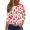 01-White, variant on Women's Christmas Tree Print Round Neck 3/4 Sleeve Tee Pullover - White - XXL