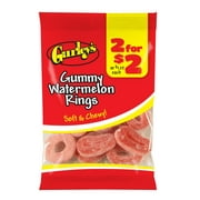 Gurley's Watermelon Gummy Rings, Sweet Summer-Flavored Gummi Candy (Pack of 12)