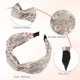 thumbnail image 4 of Diadema anudada con flores retro, diadema ancha antideslizante para mujeres niñas, rosa 5 x2.09, 4 of 8
