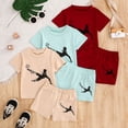 thumbnail image 2 of 2Pcs Toddler Girls Cute Knit Short Sleeve T Shirt Tee + Flare Pants Set for Gift Summer Outfits Summer 2Pcs Gift Outfits Set Girls Summer Set 1-3 Years,18-24 Months, 2 of 7