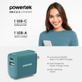 thumbnail image 4 of Liquipel Powertek Two Tone 20W Combo Wall Charger - Green, 4 of 7