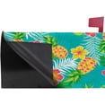 thumbnail image 3 of Coolnut Mailbox Cover Hibiscus and Pineapples Post Mail Box Cover Magnetic Mail Wraps Cover Standard Size 20.7" L x 18" W, 3 of 5