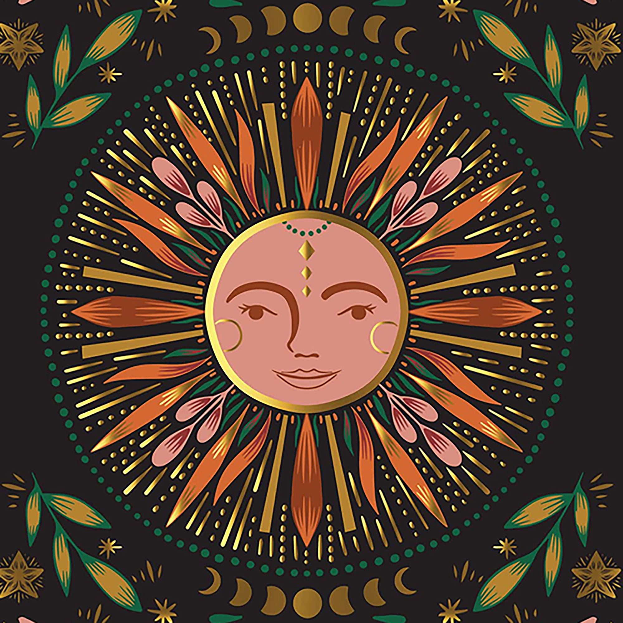 Brea Reese: Scratch Art Paper Pad - Moon & Sun - 6 Designs, Guided Art, Metallic Accents, Stylus & Brush, Perforated 9x12" Pages, DIY Adult Craft Kit