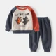 thumbnail image 4 of New Spring Autumn Children Clothes Set Color Patchwork Kids Boys Two-Piece Sets Children Boy Casual Tracksuit Outfits Tops Pants, 4 of 6